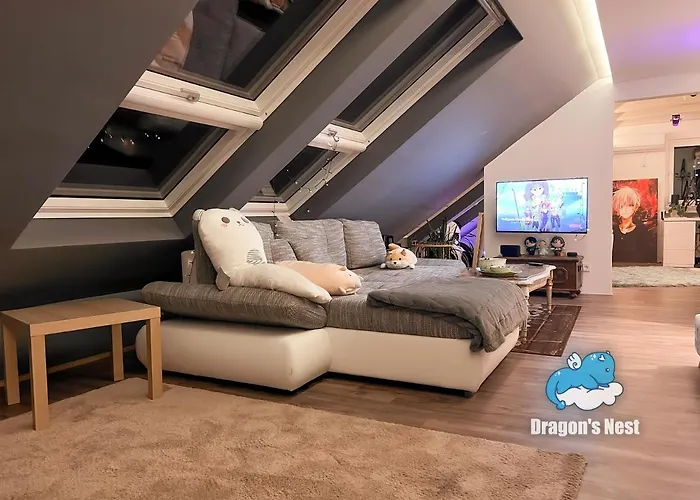 Dragon's Nest: Cozy & Modern Attic Loft Nuremberg Apartament Schwaig bei Nürnberg
